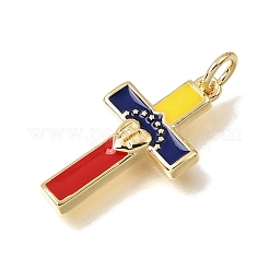 Brass Enamel Pendants&nbsp;KK-A303-41G