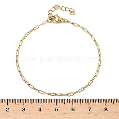 304 Stainless Steel Paperpclip Chains Bracelets for Women&nbsp;BJEW-U043-01G