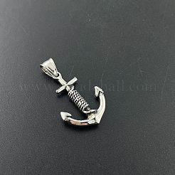 レトロロックパンクメンズアンカー304ステンレススチールペンダントネックレス  ステンレス鋼色&nbsp;DV9777
