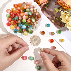 112Pcs 7 Colors Transparent Resin Beads&nbsp;RESI-PA0001-37B
