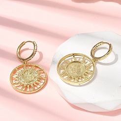 サンブラスフープピアス  長持ちメッキ  ラックめっき  鉛フリー＆カドミウムフリー  18KGP本金メッキ  43x25mm&nbsp;EJEW-H180-30B-G