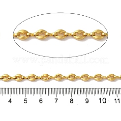 イオンプレーティング（IP）304ステンレスリンクチェーン  ハンダ付け  スプールで  ゴールドカラー  6x4.5x2mm&nbsp;CHS-A012-05G