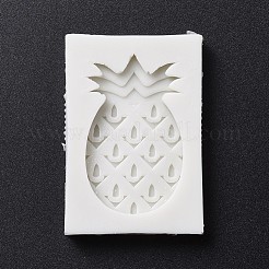 食品グレードのシリコンモールド  フォンダン型  DIYケーキデコレーション用  チョコレート  キャンディ  UVレジン＆エポキシ樹脂ジュエリー作り  パイナップル  アンティークホワイト  62x42mm  インナー対策：31x51mm&nbsp;DIY-I012-71