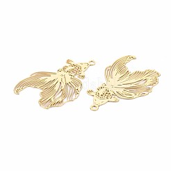 Rack Plating 201 Stainless Steel Filigree Pendants&nbsp;STAS-T057-35G