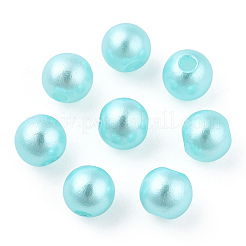 Spray Painted ABS Plastic Imitation Pearl Beads&nbsp;OACR-T015-05A-08