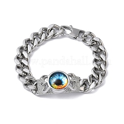 Eye 201/304 Stainless Steel Link Bracelets&nbsp;BJEW-F522-02P-03