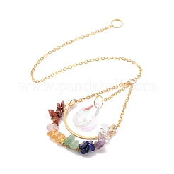 Teardrop Glass Hanging Suncatchers&nbsp;HJEW-I011-02G