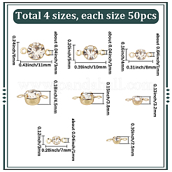 200Pcs 4 Styles Iron Crystal Rhinestone Connector Charms&nbsp;FIND-SC0013-54KCG