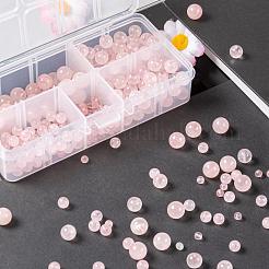 340Pcs 4 Sizes Natural Rose Quartz Beads Strands&nbsp;G-LS0001-13