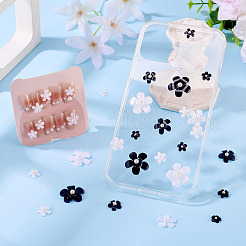 100Pcs 10 Styles Flower Resin Cabochons&nbsp;RESI-TA0004-28A