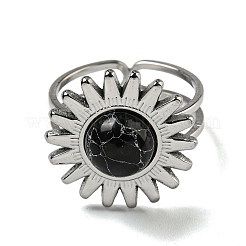 Sun 304 Stainless Steel Open Cuff Rings&nbsp;STAS-Z060-08P-01