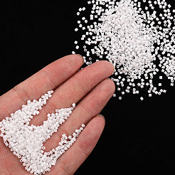 ガラス竹ビーズ  不透明色の光沢  リネン  2.5~3x2mm  穴：0.9mm  約15000個/ポンド&nbsp;SEED-S032-17A-121