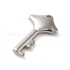 変色しない304ステンレススチールペンダント  菱形のキーチャーム  ステンレス鋼色  18x10x2.5mm  穴：0.8mm&nbsp;STAS-L022-294P