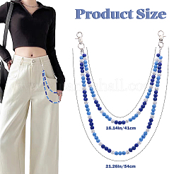 Handmade Polymer Clay Rhinestone Bead Chains for Jeans Pants&nbsp;HJEW-JOY00001