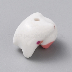 Handmade Porcelain Beads&nbsp;PORC-WH0152-07A