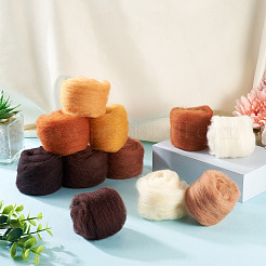 55G 11 Colors Needle Felting Wool Roving&nbsp;DIY-TA0012-86