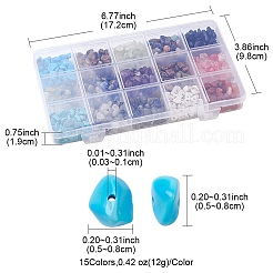 180G 15 Styles Natural & Synthetic Mixed Gemstone Beads Set&nbsp;G-FS0005-73