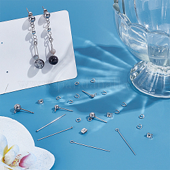 304 Stainless Steel Ball Post Stud Earring Findings&nbsp;STAS-UN0063-08