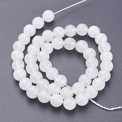 Natural White Jade Beads Strands&nbsp;GSR10mmC138
