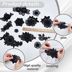 24Pcs 12 Styles Computerized Embroidery Polyester Ornament Accesories&nbsp;DIY-GA0007-55A