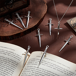 チベット風DIY合金剣武器大型ペンダント40個  アンティークシルバー  58x18x5mm  穴：3mm&nbsp;FIND-UN0003-13