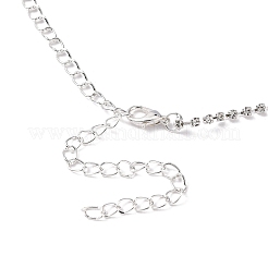 Fashionable Wedding Rhinestone Necklace and Stud Earring Jewelry Sets&nbsp;X-SJEW-R046-10