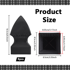プラスチック製ガードレールカバー  矢印の形状  濃いグレー  85x85x165mm&nbsp;AJEW-WH0752-648