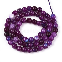 Dyed Natural White Jade Beads Strands&nbsp;G-T139-6mm-60-15