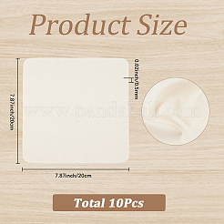 フェイクスエードメガネクロス10枚  メガネケア用品  正方形  ベージュ  200x200x0.5mm&nbsp;DIY-CL0001-39A