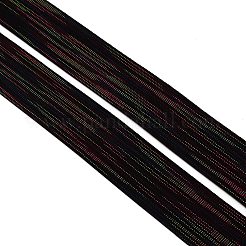 平らな両面高弾性バンド  ウェビング衣類縫製アクセサリー  ブラック  40mm&nbsp;DIY-WH0319-13