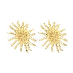 Brass Sun Stud Earrings&nbsp;EJEW-F400-20G