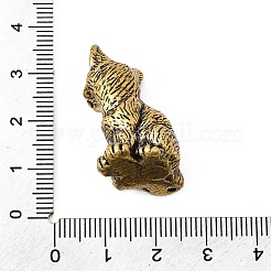Brass Cat Miniature Figurines Statues for Home Office Desktop Ornament&nbsp;KK-S335-04AB-C