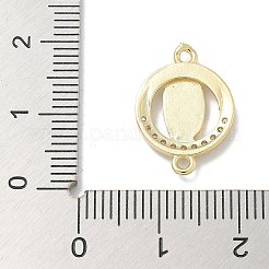 Rack Plating Brass Micro Pave Clear Cubic Zirconia Religion Virgin Mary Connector Charms&nbsp;KK-L224-094G-07