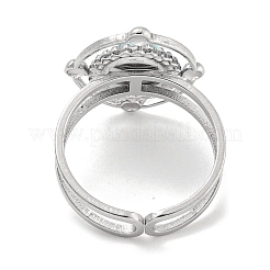 304 Stainless Steel Synthetic Gemstone Cuff Rings&nbsp;G-Z056-04P