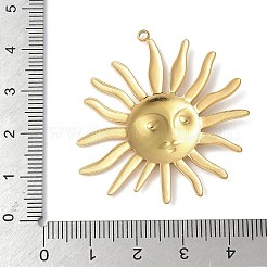 304ステンレスペンダント  太陽のチャーム  イオンプレーティング（ip）  18KGP本金メッキ  42x39x2.5mm  穴：1.8mm&nbsp;STAS-L293-14G