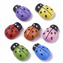 Spray Painted Maple Wood Cabochons&nbsp;WOOD-E018-11A-M
