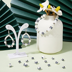 100Pcs Handmade Printed Porcelain Beads Sets&nbsp;PORC-SP0001-06A