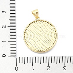 Brass Micro Pave Clear Cubic Zirconia Pendants&nbsp;KK-A221-01G