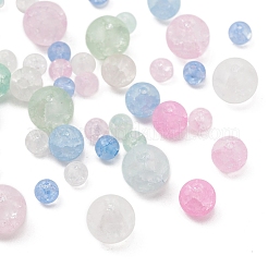 12 Style Crackle Glass Beads&nbsp;GLAA-YW0001-23