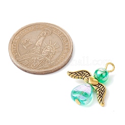 アクリル合金ペンダントキット  天使  ミックスカラー  22.5x20x6mm  穴：2.5mm  10個/セット&nbsp;PALLOY-JF02419