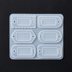 DIY Arch & Rectangle & Oval & Hexagon Shape Connector Charm Silicone Molds&nbsp;X-DIY-G067-06C