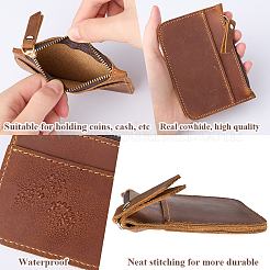 Rectangle Leather Credit Card Wallets for Women Men&nbsp;AJEW-WH20007-09B