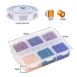DIY Transparen Tube Glass Beads Bracelet Making Kit&nbsp;DIY-YW0004-36B