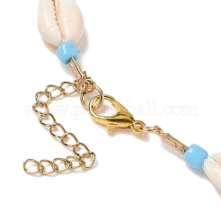 6Pcs 6 Styles Dyed Synthetic Turquoise Starfish & Natural Cowrie Shell & Glass Seed Beaded Necklaces&nbsp;NJEW-JN05329