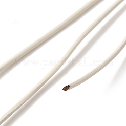 牛革レザーコード  革のアクセサリーコード  ジュエリーDIY製版材料  ラウンド  染め  ホワイト  1.5mm&nbsp;X-LC-1.5MM