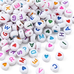 200Pcs 2 Style Opaque Acrylic Beads&nbsp;SACR-YW0001-47