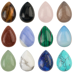 36Pcs 12 Styles Natural & Synthetic Mixed Gemstone Cabochons&nbsp;G-SP0001-41