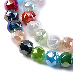 Electroplate Opaque Glass Beads Strands&nbsp;GLAA-Q009-03A