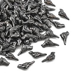チベット風合金ビーズ  鳥  カドミウムフリー＆ニッケルフリー＆鉛フリー  ガンメタ色  7x14x4.5mm  穴：1mm&nbsp;LS-TIBEP-GC186-B-NR