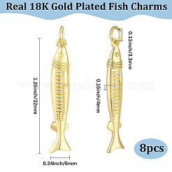 8Pcs Brass Pendants&nbsp;KK-BBC0027-98